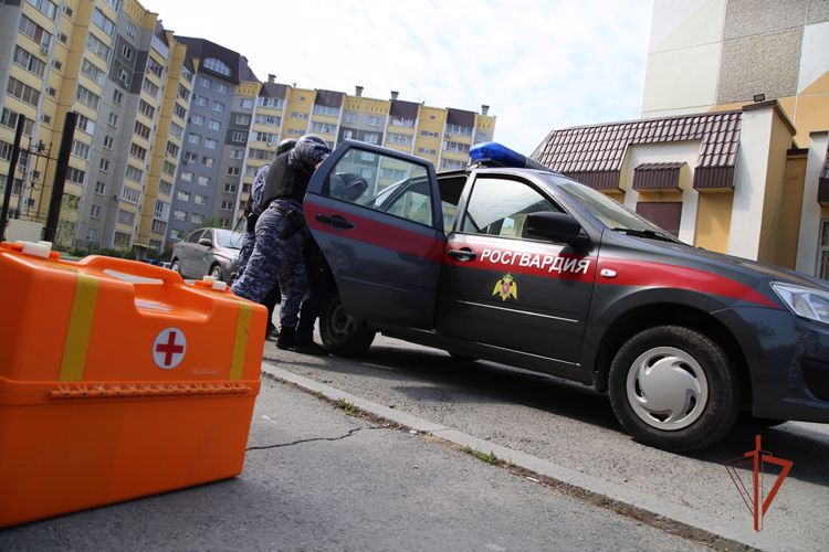 В Челябинске росгвардейцы задержали подозреваемого в нападении на медиков (видео)