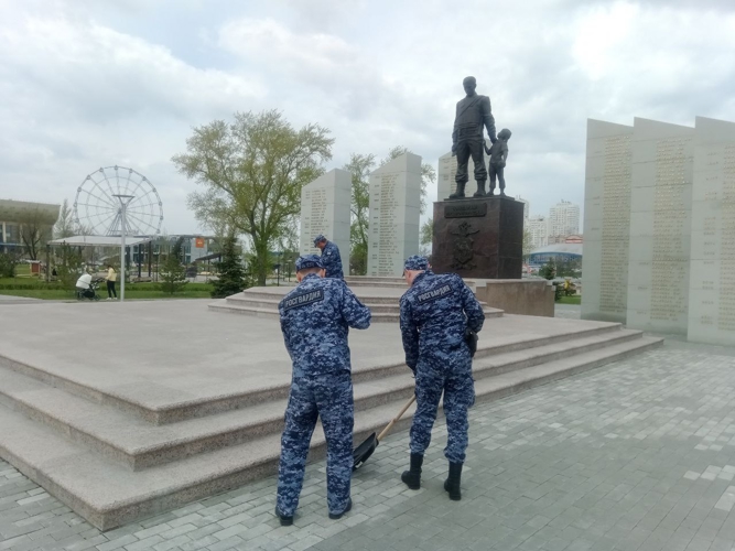 На Южном Урале росгвардейцы продолжают принимать участие во Всероссийском субботнике