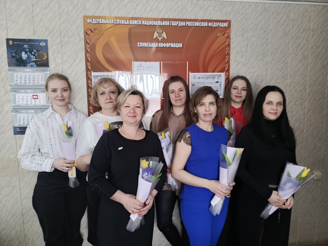 В Управлении Росгвардии по Челябинской области торжественно поздравили женщин с Международным женским днём