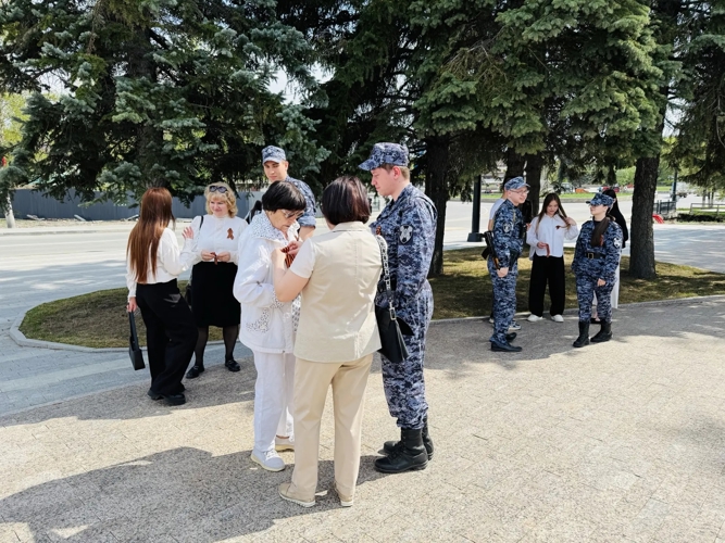 На Южном Урале росгвардейцы присоединились к акции «Георгиевская ленточка»
