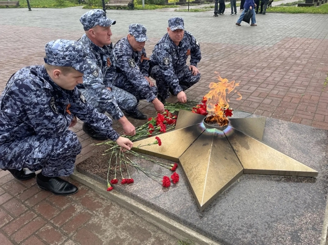 В Челябинской области росгвардейцы приняли участие в торжественных мероприятиях по случаю Дня Победы